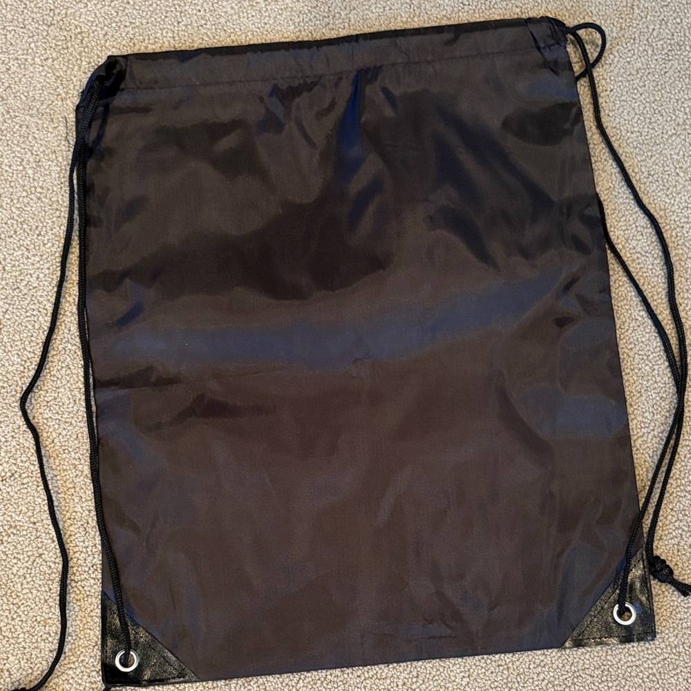 Classic Black Drawstring Backpack - image 2